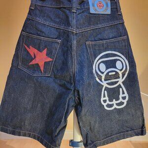 BAPE Relaxed Fit 13 Oz Denim Shorts